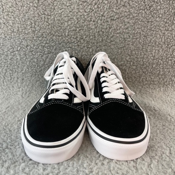NEW Vans Old Skool Womens size 8.5 Black White Suede Canvas Skate Casual Shoes - Picture 3 of 9